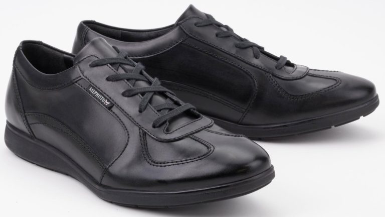 Mephisto LEONZIO lederen herensneaker zwart